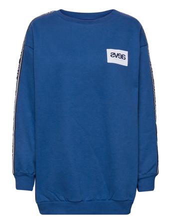 Svea Logo Over D Crewneck Blue Svea