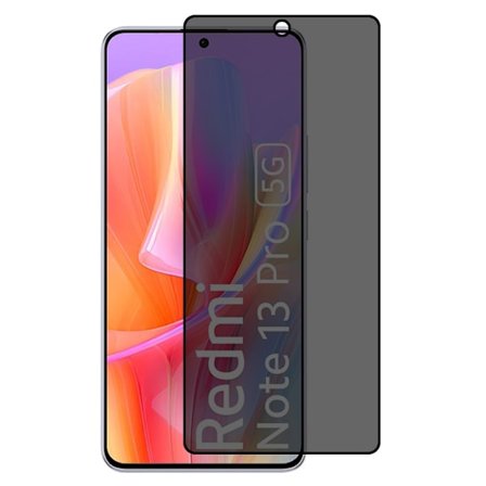 SKALO Xiaomi Redmi Note 13 Pro 5G Privacy Hærdet Glas Skærmbeskyttelse - Sort