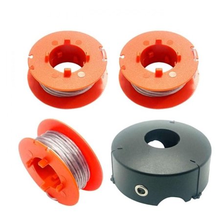 F016800175 Trådspole for Bosch Art 23 26 30 Easytrim og Combitrim, Pro-Tap Automatisk Spole Myk Ledning, 8M x 1.6mm med Deksel F016L71088 (3 Spole +