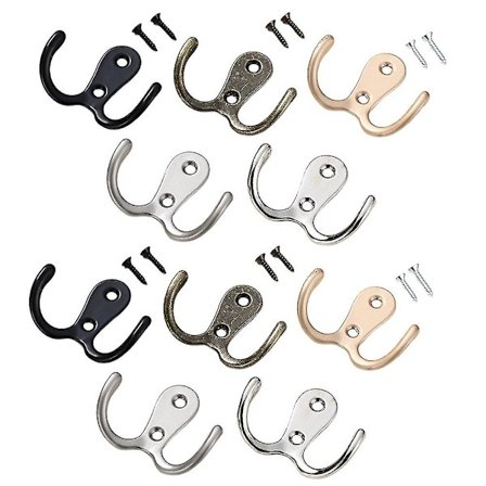 10 kpl Seinäkiinnitteinen Koukku Sinkkiseos Retro Kestävä Vaatteet Takki Pussit Ripustin Pothook Seinäkiinnitteinen Koukut