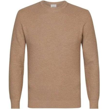 Profuomo, Pullover Beige pptj 1a 0031 Bruin, Heren, Maat:XL,Katoen