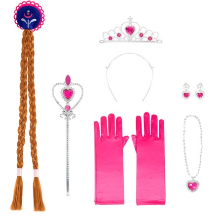 Princess Dress Set Silver & Pink
