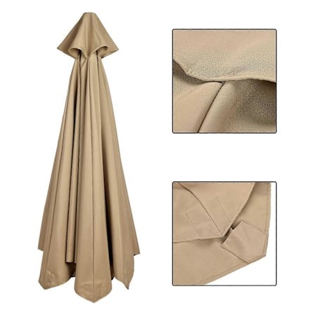 3 Meter Erstatningsbaldakin til 6/8 Ribber Fritstående Parasol Hængeparasol Bananparasol Stor Haveparasol Strandparasol Tyk Holdbar-WELLNGS