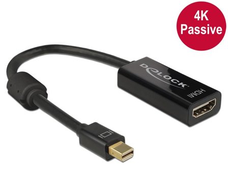 Delock 4K Passive - video adapter - DisplayPort / HDMI - 20 cm
