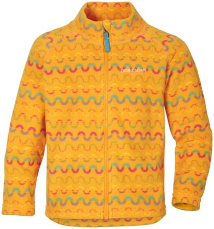 Didriksons Monte Printed Kids' Full Zip 6 Children Mid layer tops Orange 130