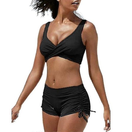 Høyt Liv Dame Badedrakt Kryssende Push Up BH Snøring