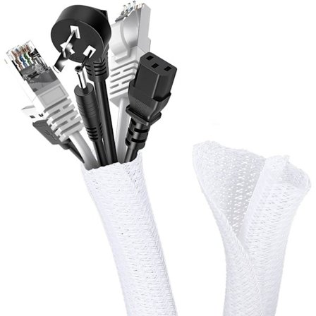 3M - Vit Kabelskyddsstrumpa, 13-20mm Justerbar Flätad Kabel C