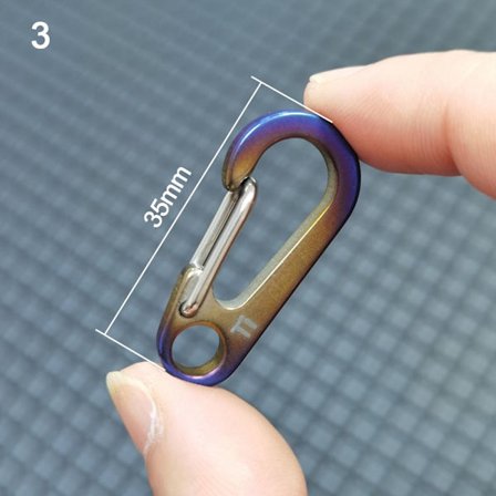 D Karabinhake D-Ring Nyckelring 3 3