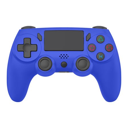 Blå trådløs Bluetooth Gamepad-kontroller med berøringsplate og mikrofon, kompatibel med PS og PC, seks akser, dobbel vibrasjon, Bluetooth 4.0