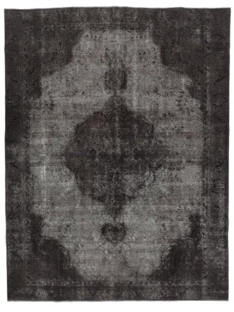283X371 Tapis Colored Vintage Moderne Noir/Gris Foncé Grand (Laine, Perse/Iran) Carpetvista