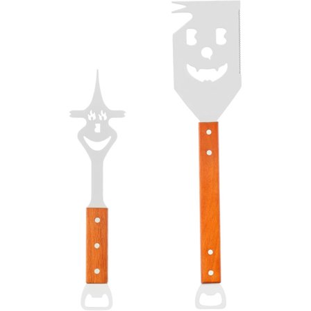 BBQ kogesæt, BBQ tilbehør inklusive spatel og gaffel, oplukker, kreativ grill, skovl, tåler opvaskemaskine, ideel gave til udendørs madlavning.