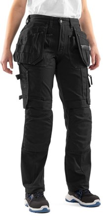 Arbetsbyxor Fristads Dam Hantverkarbyxa stretch 2533 GCYD, dam, Svart Arbetskläder