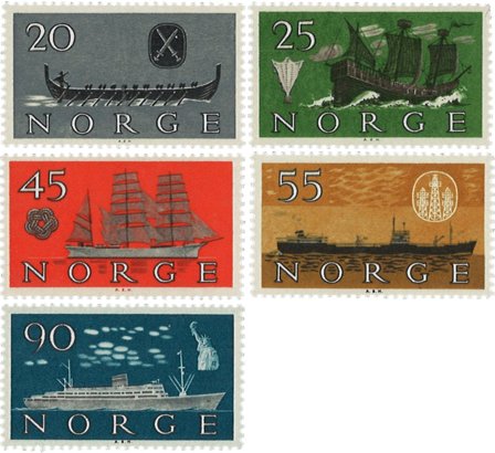 Norge 1960 - AFA 459-463 - Postfrisk