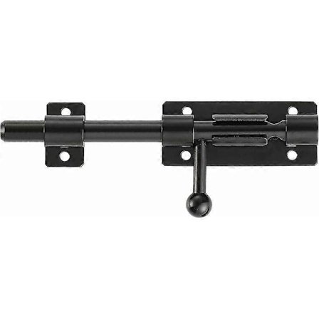 Dww-Sikkerhetsdørlås Kraftig skyvelås med hull for hengelås, 304 rustfritt stål matt svart, 8 tommer 200 mm diameter 14 MUW