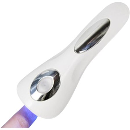 Handhållen UV LED Nagellamp Bärbar Mini Nageltork Gel Polish Flash Härdning Uppladdningsbar 2 Timerinställningar 10W Manikyr Hem Salon, Vit