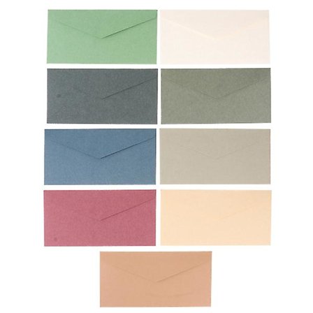 9 st Vintage Kuvert i Papper Inbjudningskuvert Affärskuvert