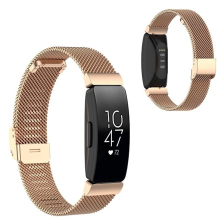 Fitbit Ace 2 / Inspire HR milanese stainless steel watch band - Rose Gold