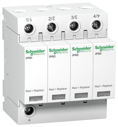 Schneider Electric A9L40401 Overspenningsvern klasse II 1,6 kV, 4 ledere, Stikkontakter & kabler