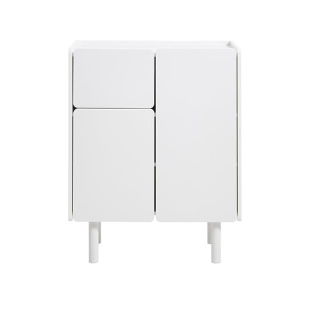 Bera skab, 80x40x100 - Opbevaring - Lakeret MDF med metalben - Perfekt til organisering - Stilfuldt design