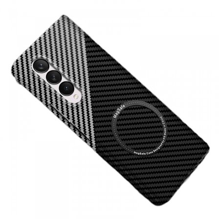 Case Magsafe Carbon Fiber Slim Magnetic Case för Samsung Galaxy Z Fold 4 5G Slim Case Hard Shockproof Thin Case Support Wireless Charger