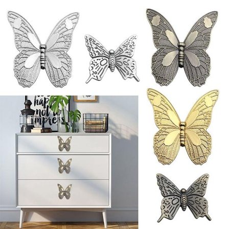Vintage Butterfly Handtag Dragknopp Möbel Dörrhandtag