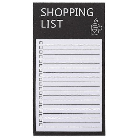 Magnetisk inköpslista för kylskåp, praktisk magnetisk anteckningsblock med magnetisk baksida