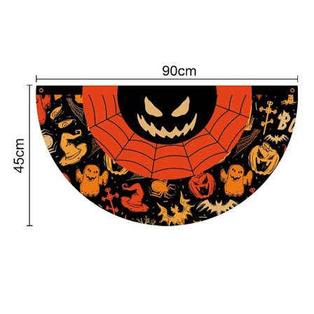 Halloween Fan-formet banner Halloween Bunting Flag STIL 1