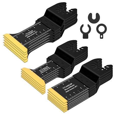 16 stk Titanlegering Oscillerende Sagblad Metall Kapping Universal Multiverktøyblad for Tre Plastbearbeiding