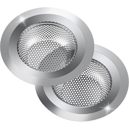 Køkkenvask si, 2 pakke rustfrit stål vask afløb si, stor bred kant 4,5" diameter, fødevareopsamler til de fleste vask afløb køkkenvask kurv si