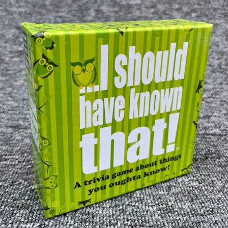 Jag borde ha vetat det! Komplett engelskt brädspelskort