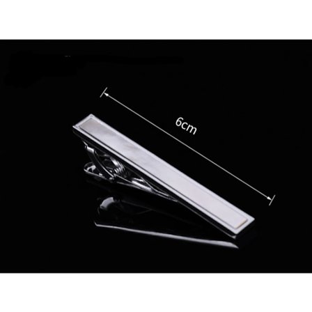 Herr Metall Siliver Ton Enkel Halsband Slips Klämma Klämma Bästa Julgåva