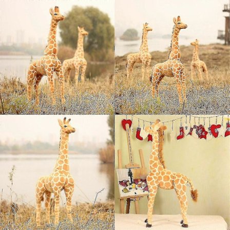 60/70cm Plysj Sjiraff Dukke Gigantisk Stor Utstoppede Dyr Myk Leke for Barn (FMY)