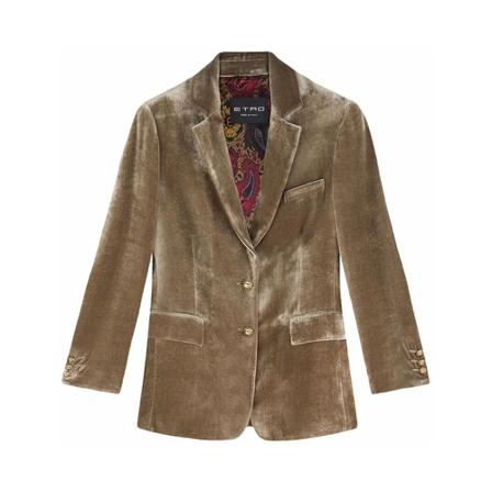 Etro, Jacket Beige, Dames, Maat:S