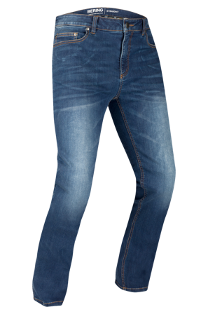 Motorradhose Bering Trust Straight Blau gewaschen 4XL