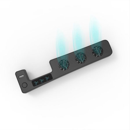 Kylfläkt för PS 5 Slim, Bakre Spelkonsolfläkt med 3 Mini Fläktar & 3 Hastighetsnivåer, Lågbrusfläkt Spel PS5 Tillbehör för PS5 Slim