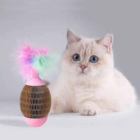 Katt Kattemynteleke, Interaktivt Katt-leketøy for Innendørs Katter, Påfyllbar Struktur med Kattemynte Inni, Kattunge