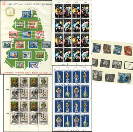 DDR 1990 - Samling i 6 frimærkealbum