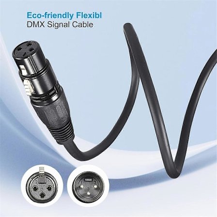 DMX-kabel 3m, 4 st DMX-kablar 3-pin Signal XLR Hane till Hona DMX-kabeltråd för Signalöverföring