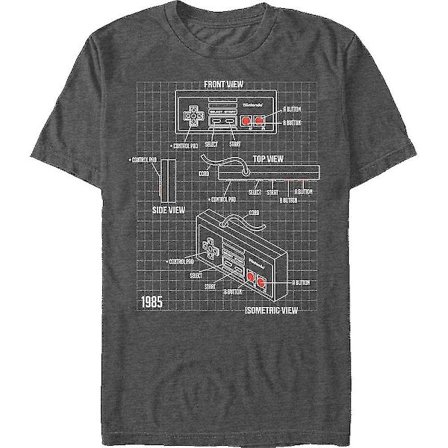 Nintendo Controller Schematic T-shirt