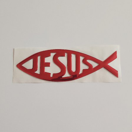 Kristen fiskesymbol til bil Jesus fisk bil emblem, metal kristne klistermærker håndværk fiske klistermærke