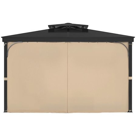 Privatlivsgardin til Udendørs Pergola-Duoku-281x373x213 cm-Universal Solbeskyttelsesgardiner i Vandtæt Polyester