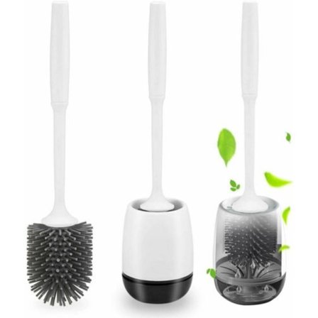 Antibakteerinen silikoninen WC-harja, WC-harjateline, silikoninen WC-harja, harjateline, seinäkiinnitys ilman porausta, kestävä-FF-