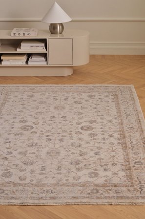 &Home - Teppe Lantana Fasa - Beige - Glattvevde tepper - 120X160 - Fra Homeroom