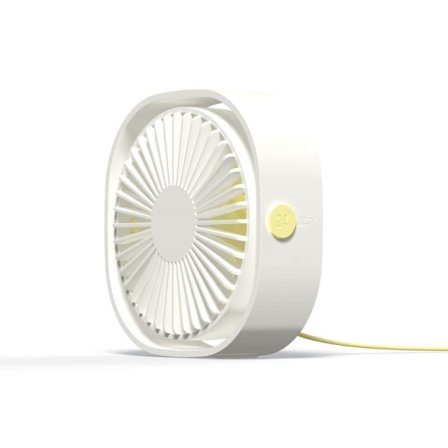 USB Fan - Portable Mini Fan - 3 Speeds - Quiet Operation (20-30dB) - 360° Adjustable - USB Powered - White - For Office/Home/Travel