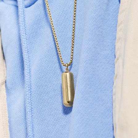 Egan | Collier La cartouche en métal doré pour hommes - Chaînes en acier