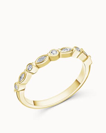 Alliansring Lorin 18K Gult Gull Naturlige diamanter - Forlovelsesringer & Vielsesringer hos Vanbruun