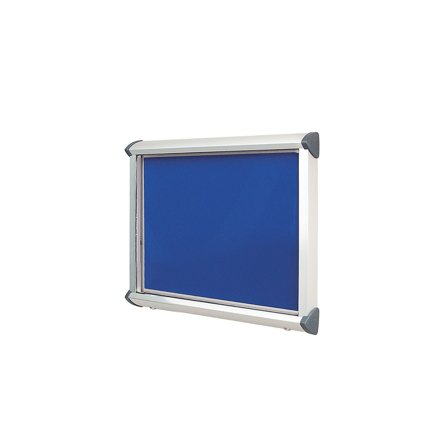 Outdoor notice board SHIELD, 1050x1012 mm, royal blue