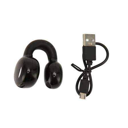 Bluetooth Clip On Hörlurar HiFi Stereo Brusreducerande Vattentäta Clip On Öppna Hörlurar för Sport Musik Samtal Svart