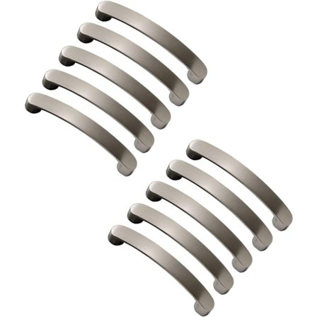 Sett med 10 børstet nikkel kjøkkenskap håndtak skap trekk Fu- Perfet