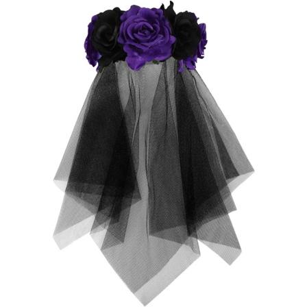 Blomsterkrone Hovedbånd Gotisk Brudeslør Halloween Tiara Hovedbånd
